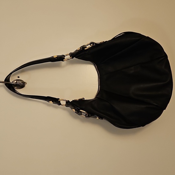 SIMPLY VERA Black Leather Hobo Shoulder Bag - Picture 2 of 14